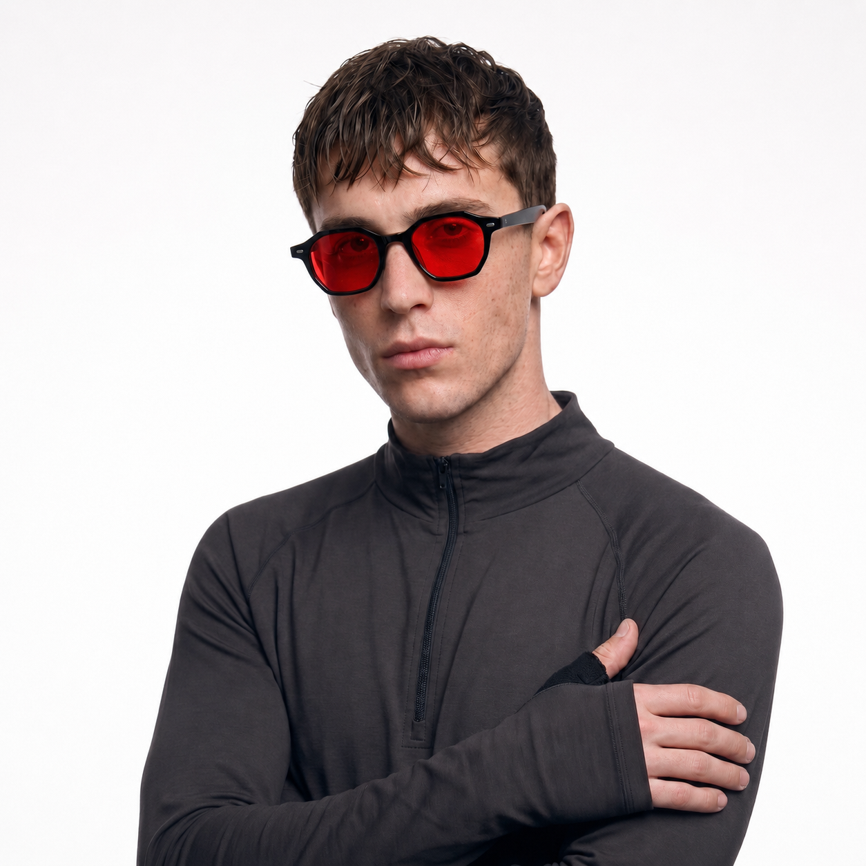 BlueBlockers Aura Black and Red