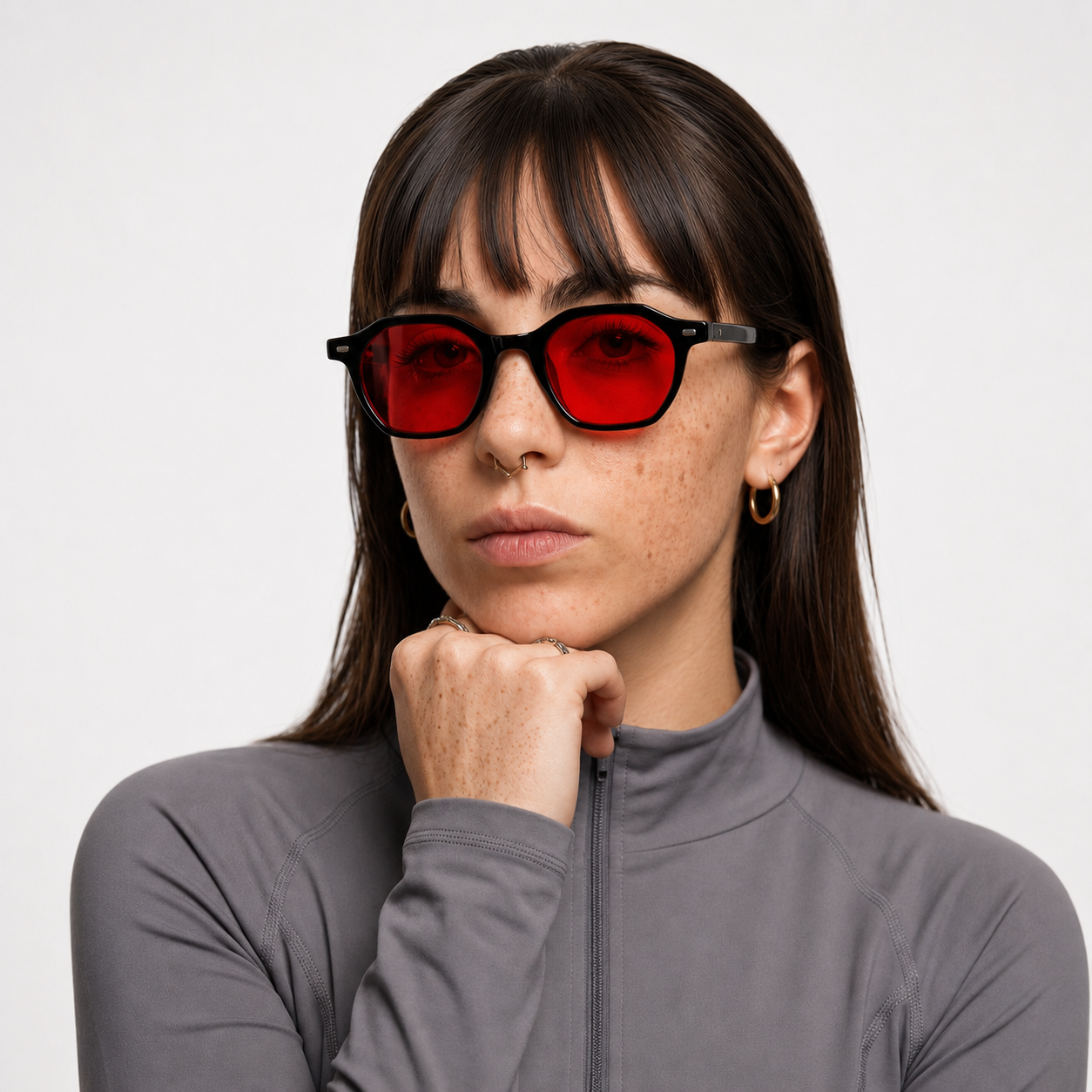 BlueBlockers Aura Black and Red